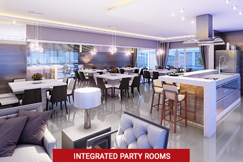 Integrated party rooms